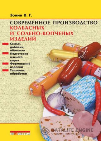 Обложка к В. Г. Зонин. Современное производство колбасных и солено-копченых изделий (2006) PDF